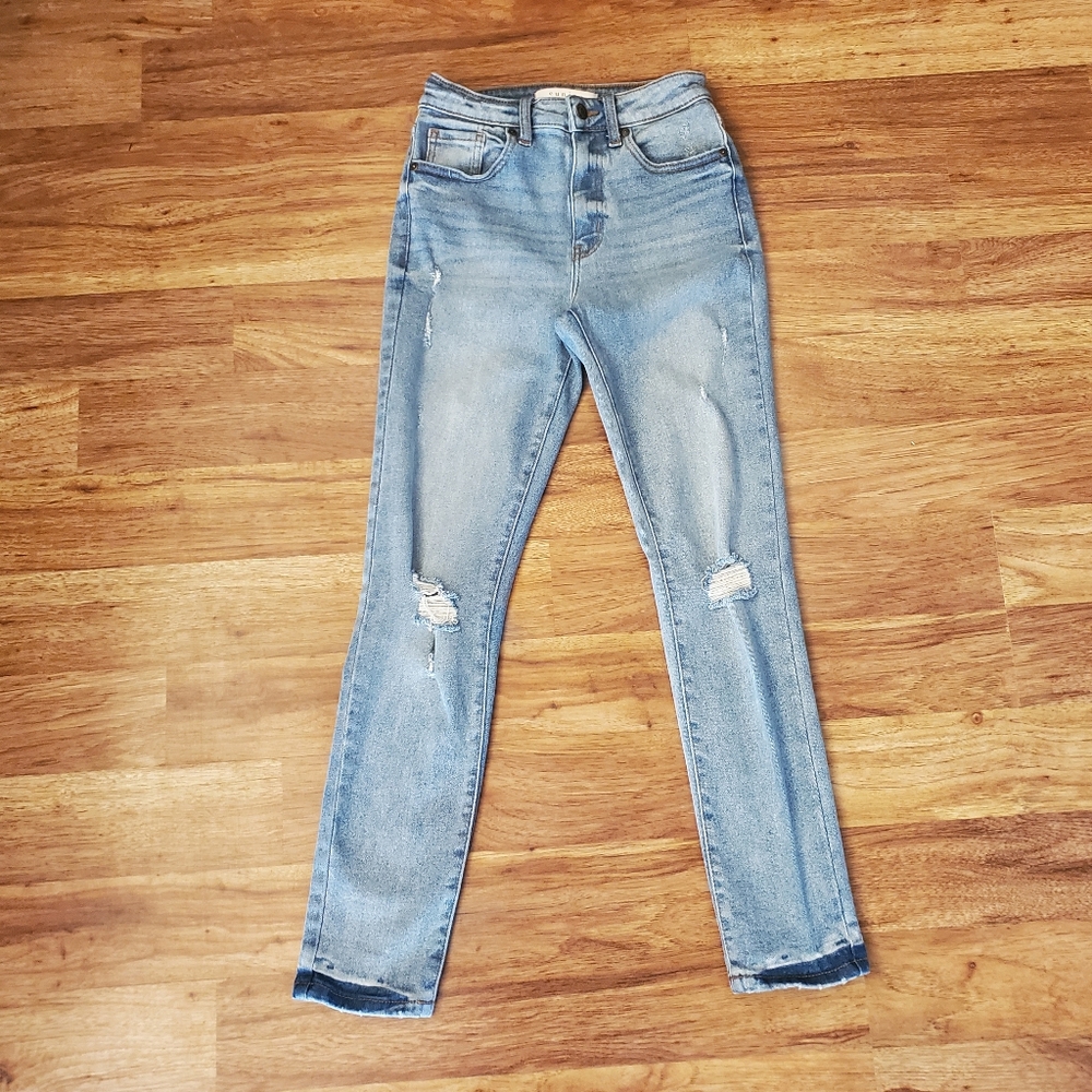 eunina Super High Rise Mom Jeans Size 0 Ankle